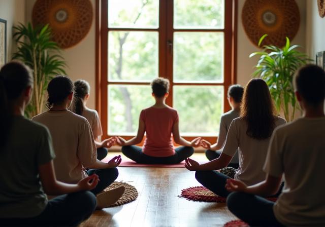 Filipino meditation workshop session